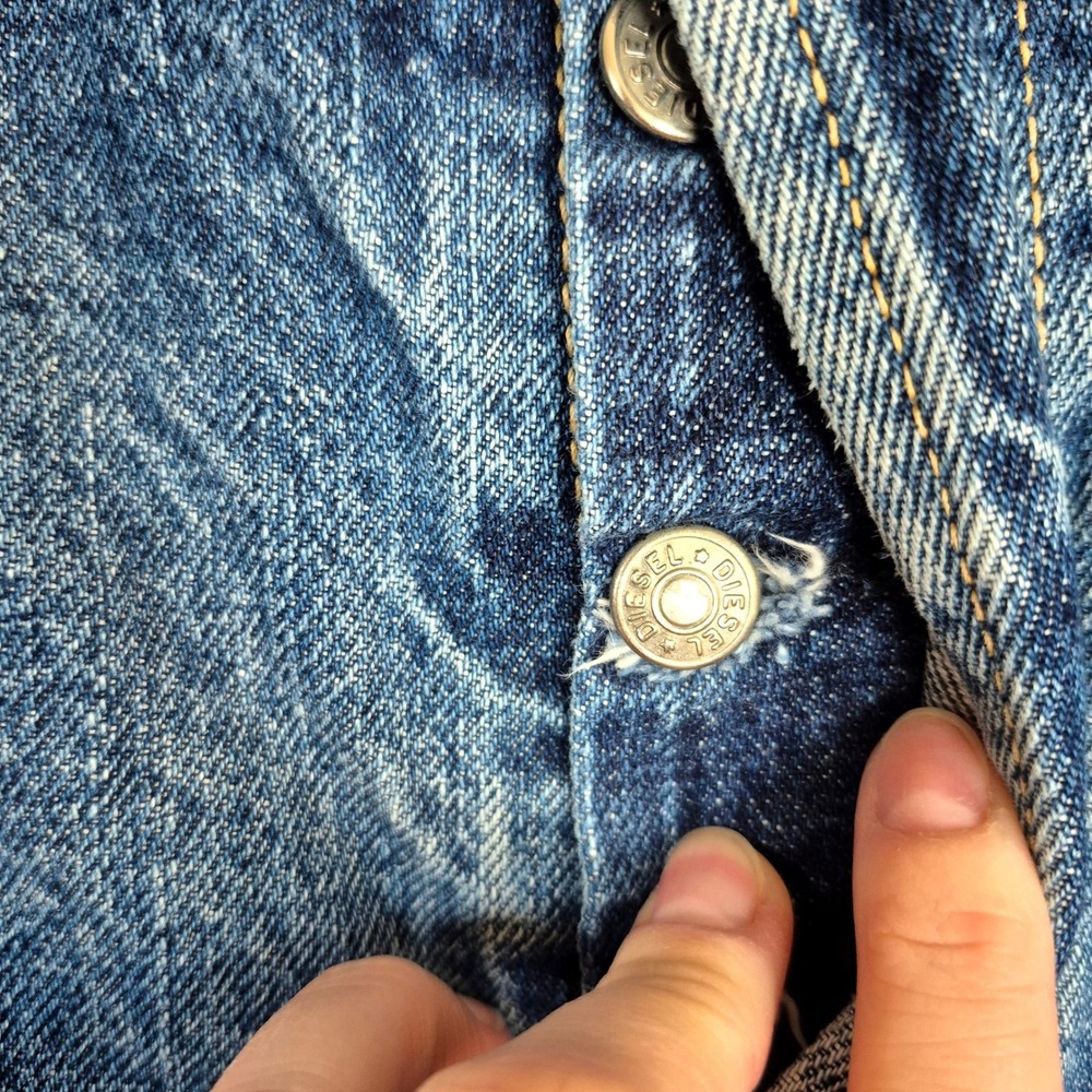 Vintage Diesel Basic Jeans distressed denim button up mens waist 34 - Picture 10 of 15